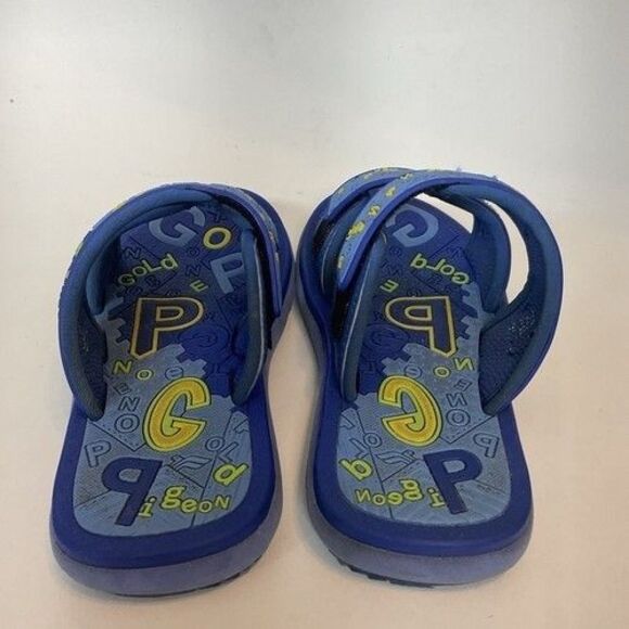 G.P Navy Blue Lightweight Slip On Slides Sandals Little Boys Size 28 - Picture 5 of 9